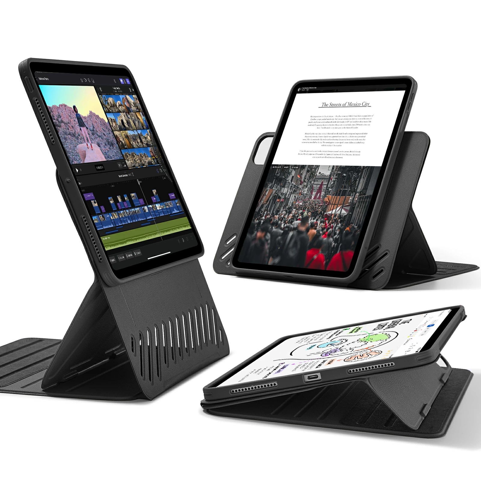 ESR Shift Magnetic Case For iPad Pro 可調節支架保護殼｜360° 全方位保護
