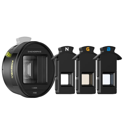 FREEWELL Anamorphic Lens 專用電影級鏡頭｜1.33x & 1.55x | 三合一炫光模組