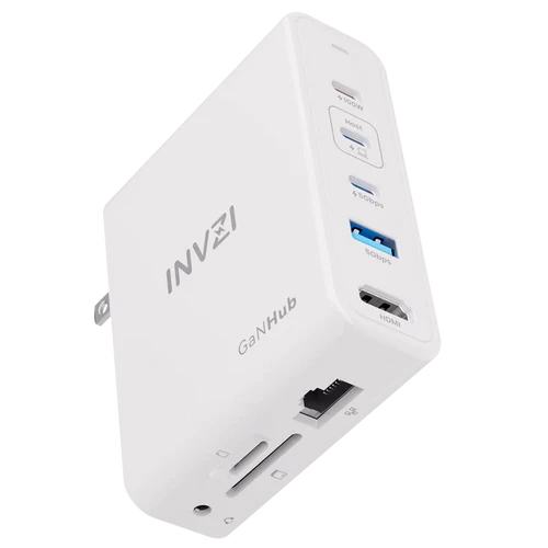 INVZI GaNHub 9-in-1 100W GaN USB-C 充電器集線器 NVZ469PH