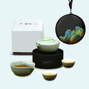 Pertouch 便攜式功夫茶具套裝（千里江山版）