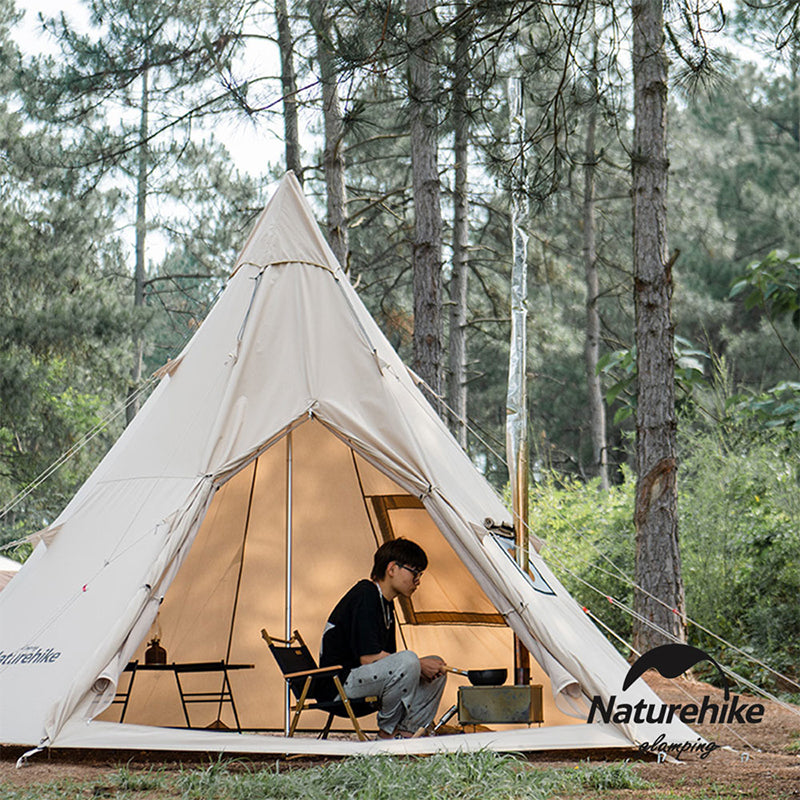 Naturehike 淵 戶外帶煙囪口5-8人金字塔帳篷9.6 Glamping系列- NH20ZP002