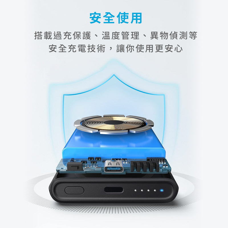 ANKER PowerCore Magnetic 5K 磁力無線充電行動電源