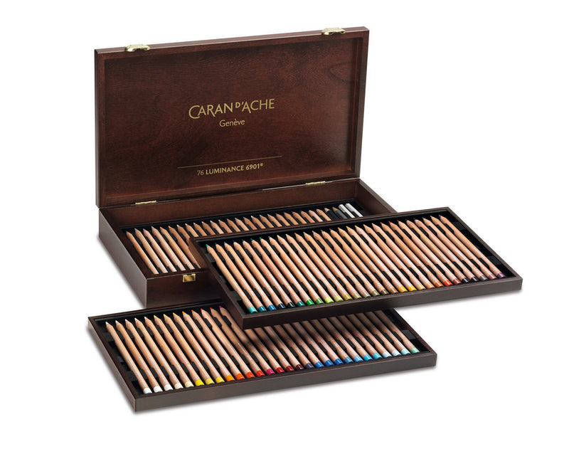 瑞士 Caran d'Ache luminance 76色永久耐光性木顏色(木盒)
