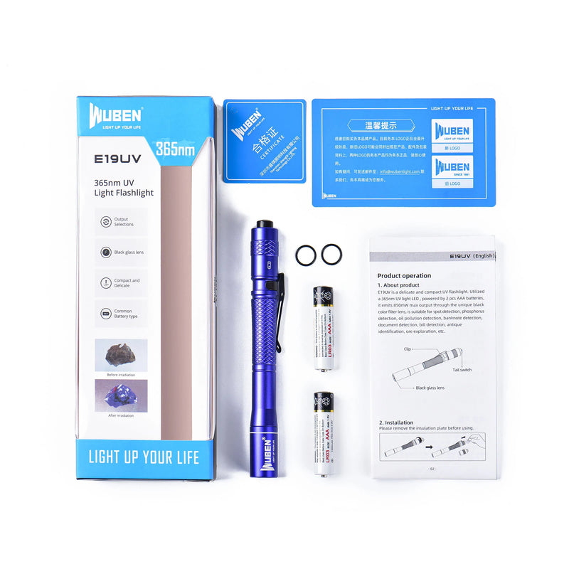 WUBEN UV LED手電筒 E19