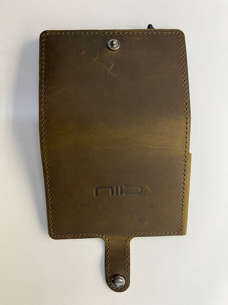 NIID Slide Mini 防盜刷真皮智慧錢包 / Dark Brown