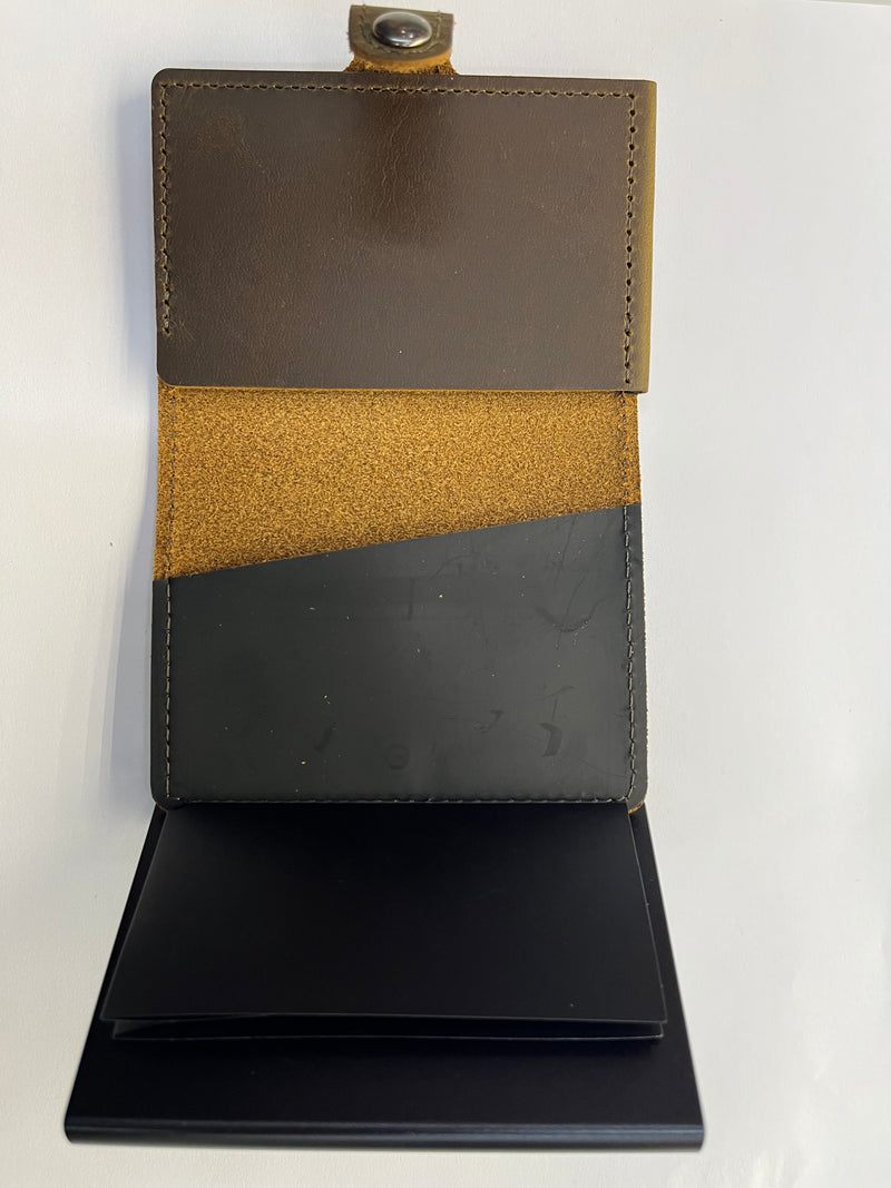 NIID Slide Mini 防盜刷真皮智慧錢包 / Dark Brown