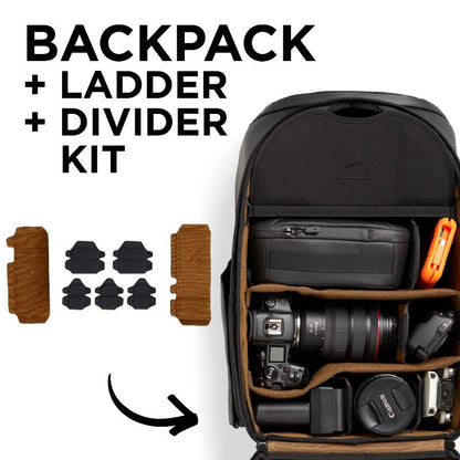 NOMATIC McKinnon Camera Pack 25L 相機背包｜配備可調節梯子系統與可拆式隔板，可靈活調整內部空間