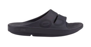 美國 OOFOS OOahh Sport Matte Black 肌力恢復紓壓運動拖鞋