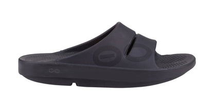 美國 OOFOS OOahh Sport Matte Black 肌力恢復紓壓運動拖鞋
