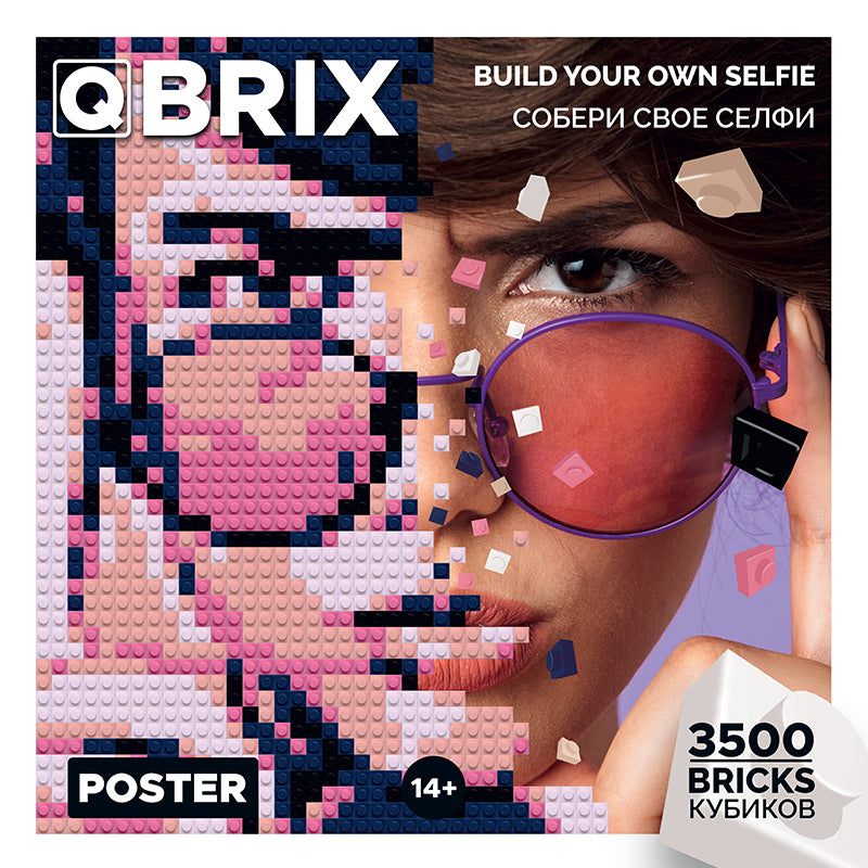 QBRIX 微顆粒圖元畫拼裝DIY照片 彩色版本